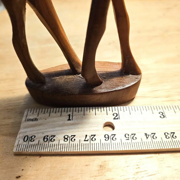 Vtg Hand Carved 7.5” Wood Antelope Deer Gazelle Statue/Figurine Made in Kenya Ta - Picture 9 of 11